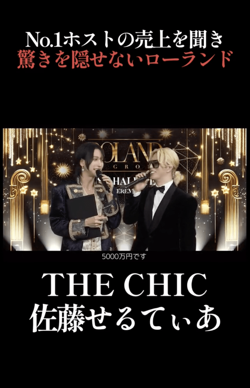 【佐藤せるてぃあ】No.1ホストの売上を聞き驚きを隠せないローランド